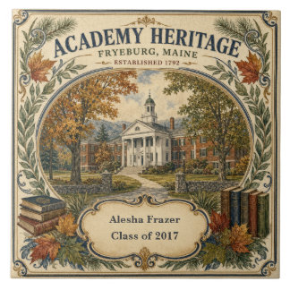 Personalised Academy Heritage Fryeburg Maine Tile