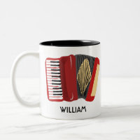 Personalised Accordion Players Illustrated
