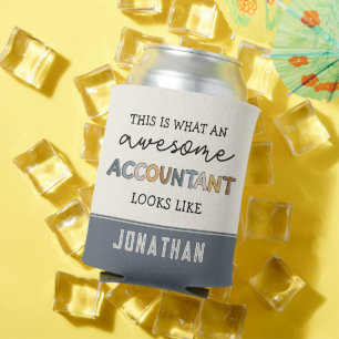 Personalised Accountant Funny Awesome Accountant Can Cooler