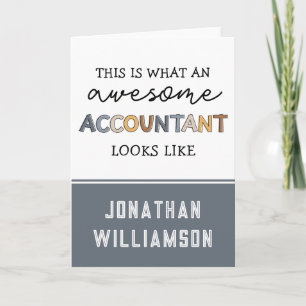 Personalised Accountant Funny Awesome Accountant Card