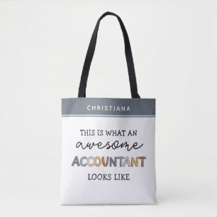 Personalised Accountant Funny Awesome Accountant K Tote Bag