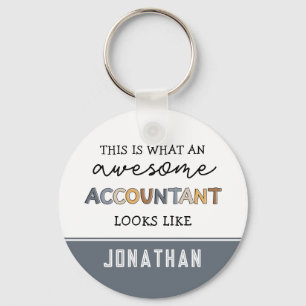 Personalised Accountant Funny Awesome Accountant Key Ring