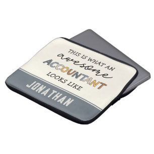 Personalised Accountant Funny Awesome Accountant Laptop Sleeve