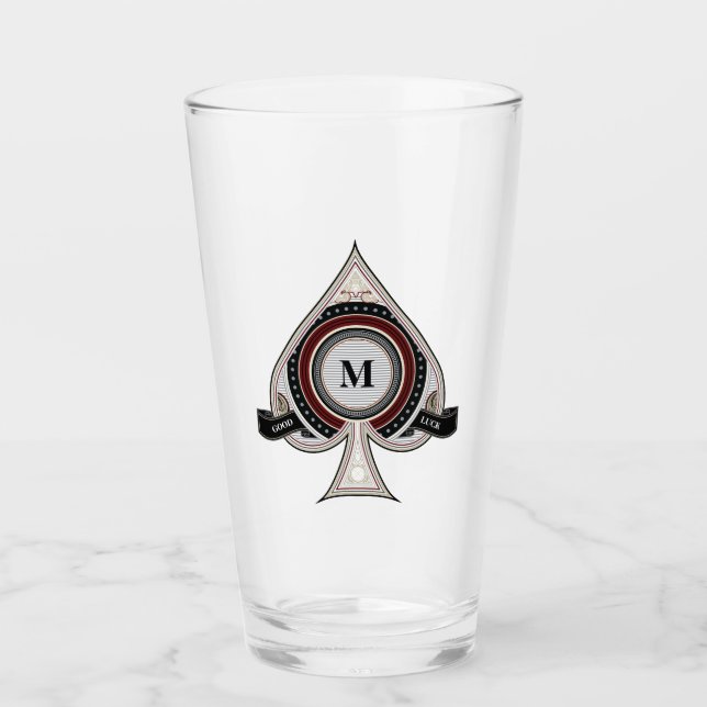 Personalised Ace of Spades Glass (Front)