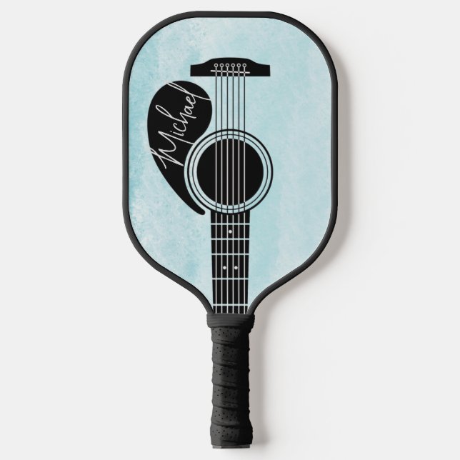 Personalised Acoustic Guitar Pickleball Paddle (Front)