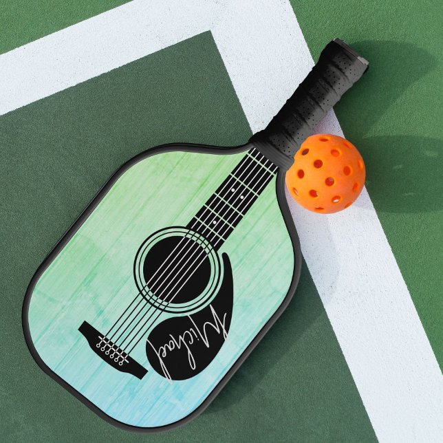 Personalised Acoustic Guitar Pickleball Paddle (Creator Uploaded)