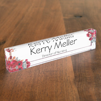 Personalised acrylic name plate, custom office nameplate