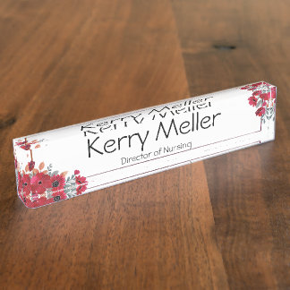 Personalised acrylic name plate, custom office nameplate