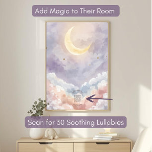 Personalised Acrylic Nursery Sign Pastel Moon