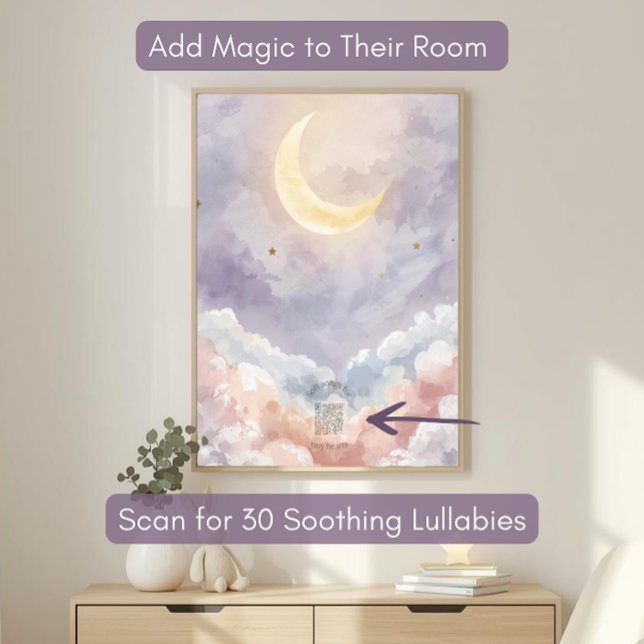 Personalised Acrylic Nursery Sign | Pastel Moon (Creator Uploaded)