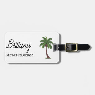 Personalised acrylic place card names bridesmaid luggage tag