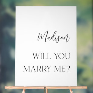 Personalised acrylic will you marry me sign