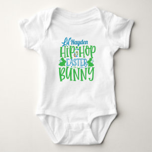 Personalised ADD NAME Lil Hip Hop Easter Bunny Baby Bodysuit