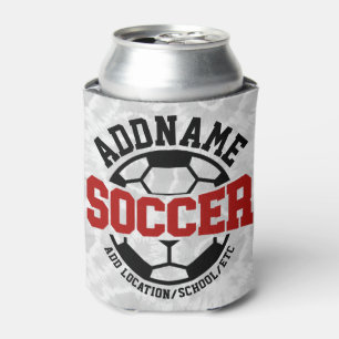 Personalised ADD NAME Soccer Player Team Tie-Dye Can Cooler