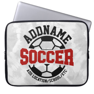 Personalised ADD NAME Soccer Player Team Tie-Dye Laptop Sleeve