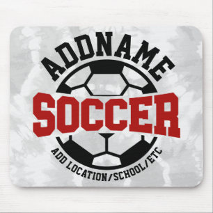 Personalised ADD NAME Soccer Player Team Tie-Dye Mouse Mat