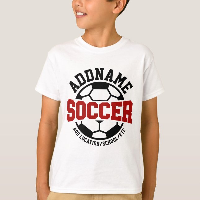 Personalised ADD NAME Soccer Player Team Tie-Dye T-Shirt (Front)