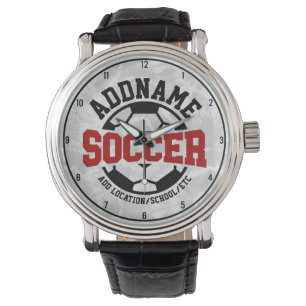 Personalised ADD NAME Soccer Player Team Tie-Dye Watch