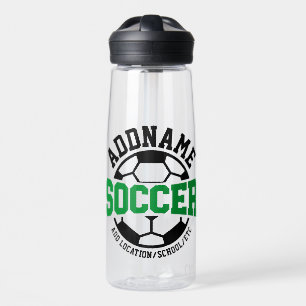 Personalised ADD NAME Soccer Player Team Tie-Dye Water Bottle
