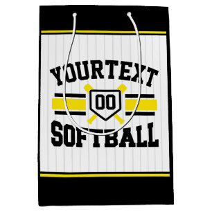 Personalised ADD NAME Softball Player Varsity Team Medium Gift Bag