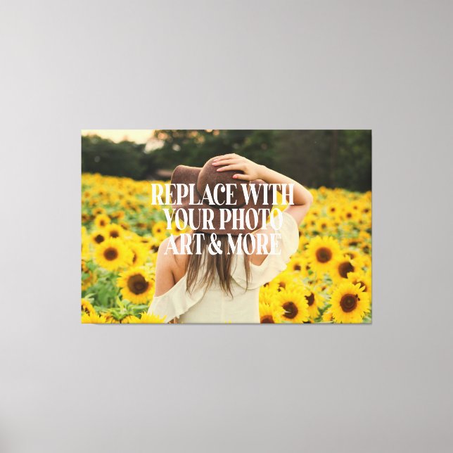 Personalised Add Photograph Art Custom Made Canvas Print (Front)