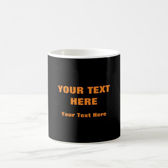Personalised Add Text Replace with Slogan Black Coffee Mug (Center)