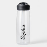 Personalised Add Your Name Clear Water Bottle<br><div class="desc">Add your name to this water bottle for a personalised wedding favour,  bridal party gift or just for everyday use!</div>