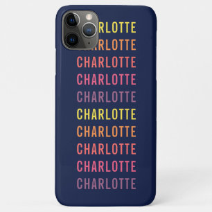 Personalised Add Your Name Fun Colour Gradient iPhone 11 Pro Max Case
