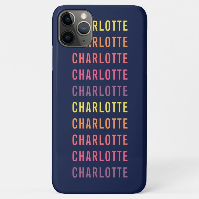 Personalised Add Your Name Fun Colour Gradient Case-Mate iPhone Case (Back)