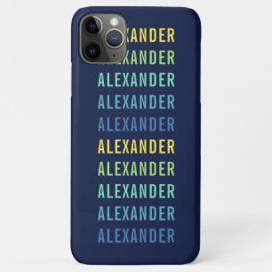 Personalised Add Your Name Fun Colour Gradient iPhone 11 Pro Max Case