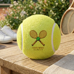 Personalised Add Your Name Tennis Ball Rackets