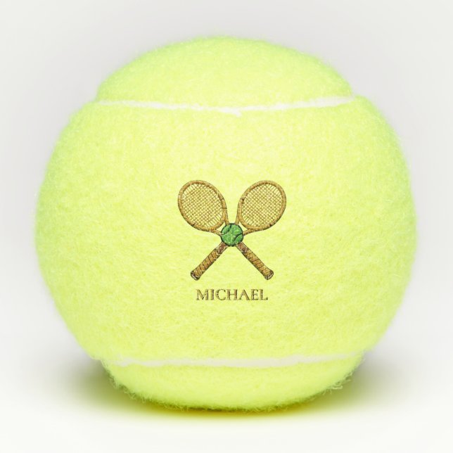 Personalised Add Your Name Tennis Ball Rackets     (Front)