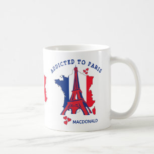Personalised ADDICTED TO PARIS  Coffee Mug