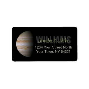Personalised Address Label With Jupiter