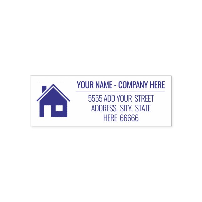 Personalised Address Name Home Self-inking Stamp (Design)