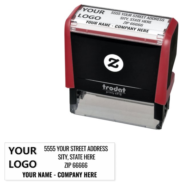 Personalised Address Self-inking Stamp Template (In Situ)