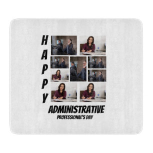 Personalised Admin Prof Day 9 Photo Collage Cutting Board