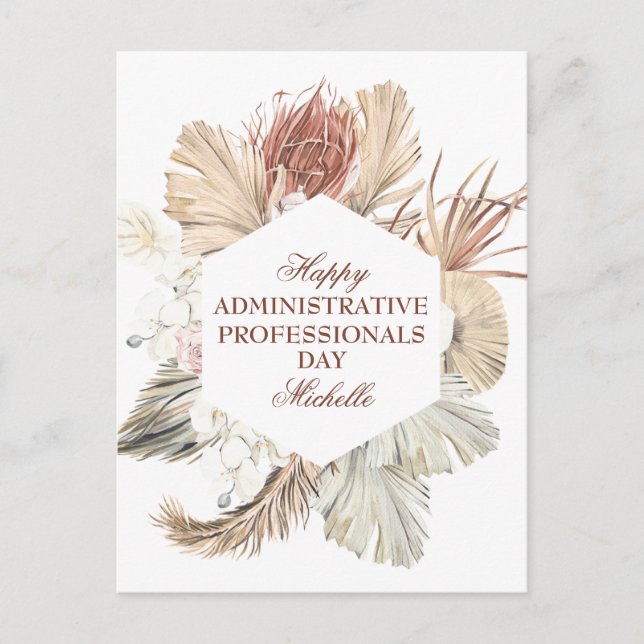 Personalised Administrative Professionals Day Postcard (Front)