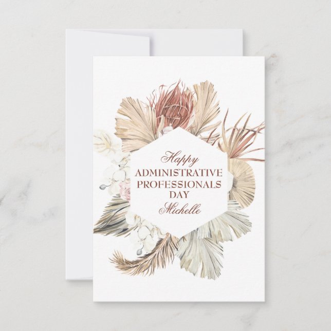 Personalised Administrative Professionals Day Thank You Card (Front)
