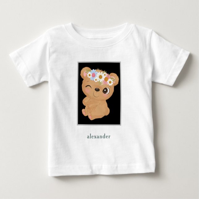 Personalised Adorable Baby Bear T-Shirt (Front)