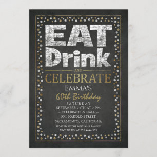 Personalised Adult 60th Birthday Party Invitations