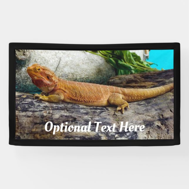Personalised Adult Bearded Dragon Lizard Banner (Horizontal)