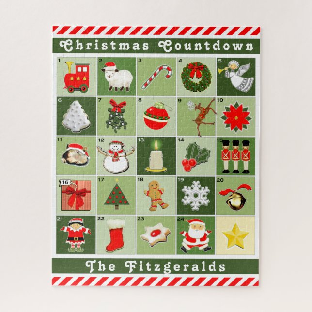 Personalised Advent Calendar Jigsaw Puzzle (Vertical)