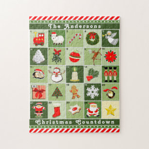 Personalised Advent Calendar Jigsaw Puzzle