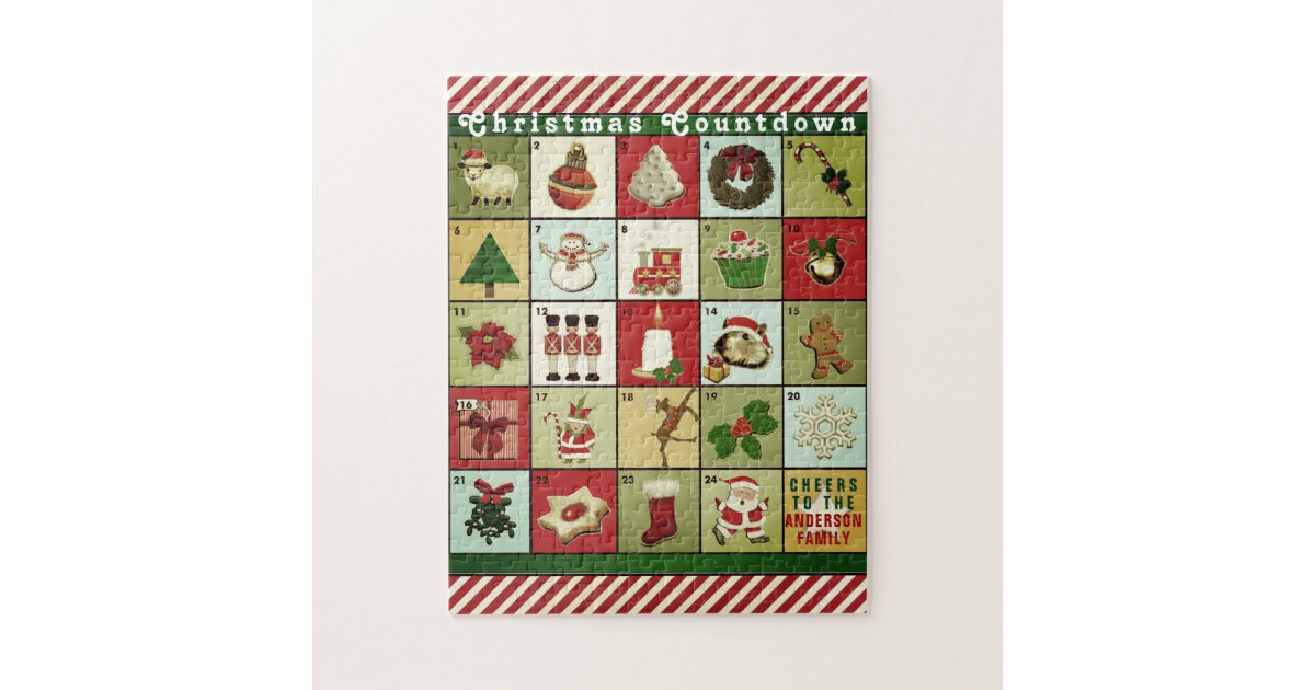 personalised Advent Calendar Jigsaw Puzzle Zazzle.co.uk personalised Advent Calendar Jigsaw Puzzle Zazzle.co.uk