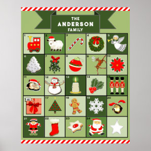 Personalised Advent Calendar Poster