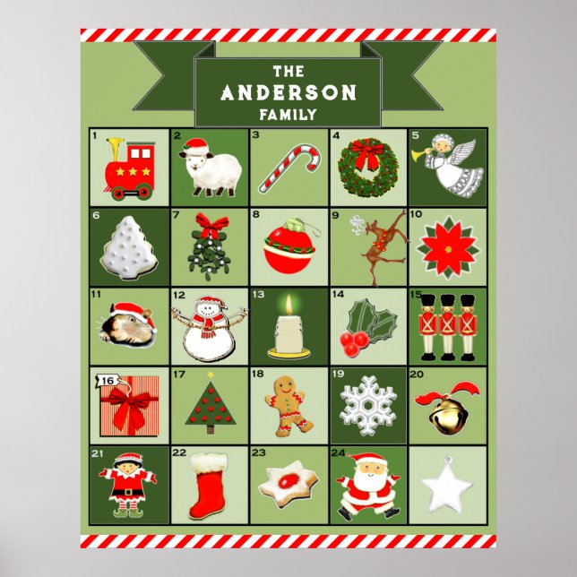 Personalised Advent Calendar Poster (Front)