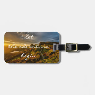 Personalised adventure Scotland Luggage Tag
