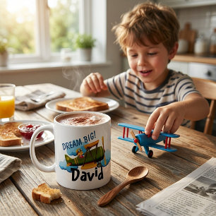 Personalised aeroplane coffee mug