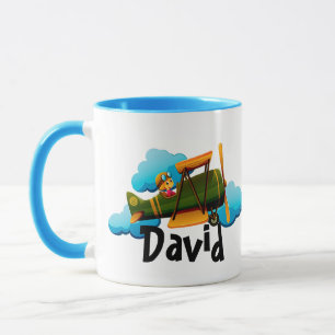 Personalised aeroplane coffee mug